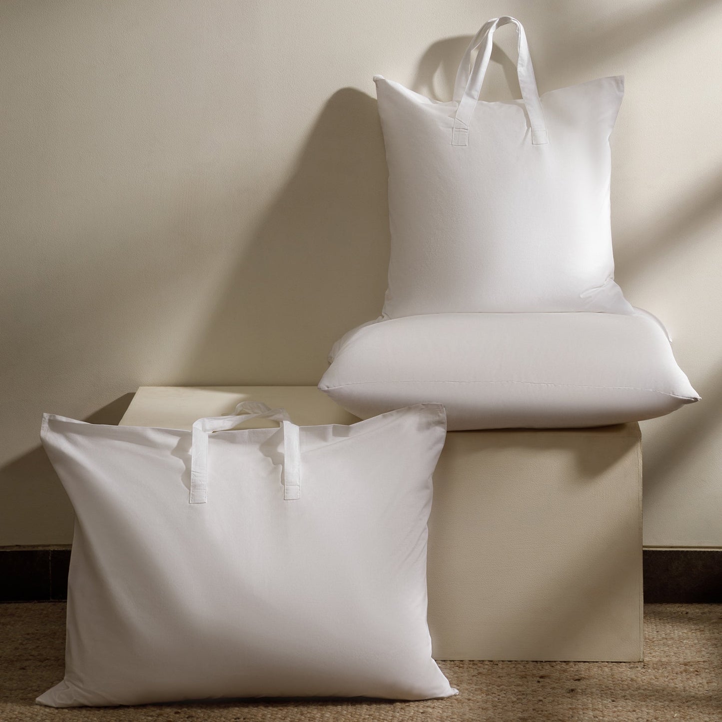 Square decorative pillow insert 51x51 cm, soft supportive cushion