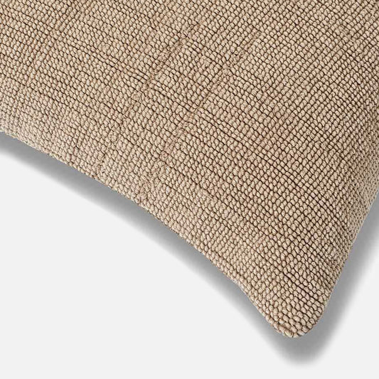 Close-up of jacquard weave pattern on cushion
