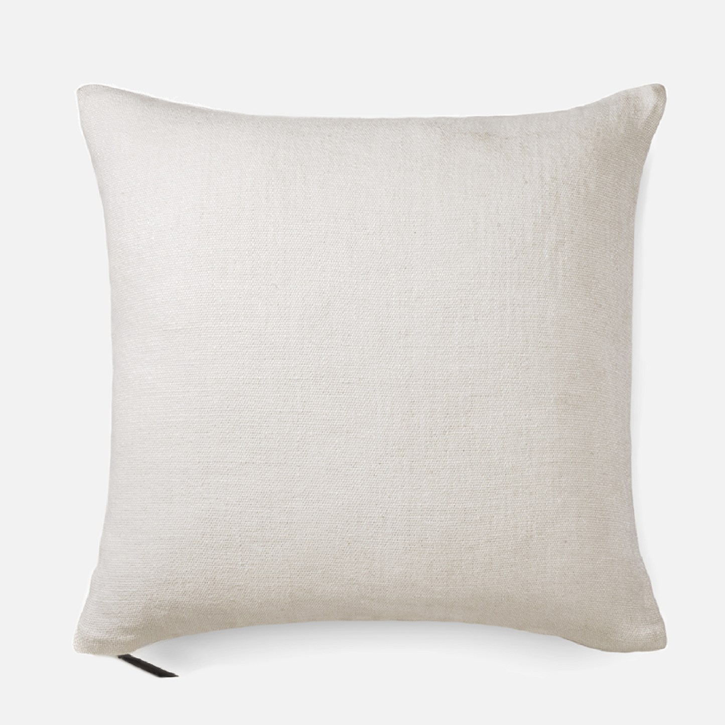 Ivory 100% linen cushion 51x51 cm with minimal plain texture for neutral interior styling