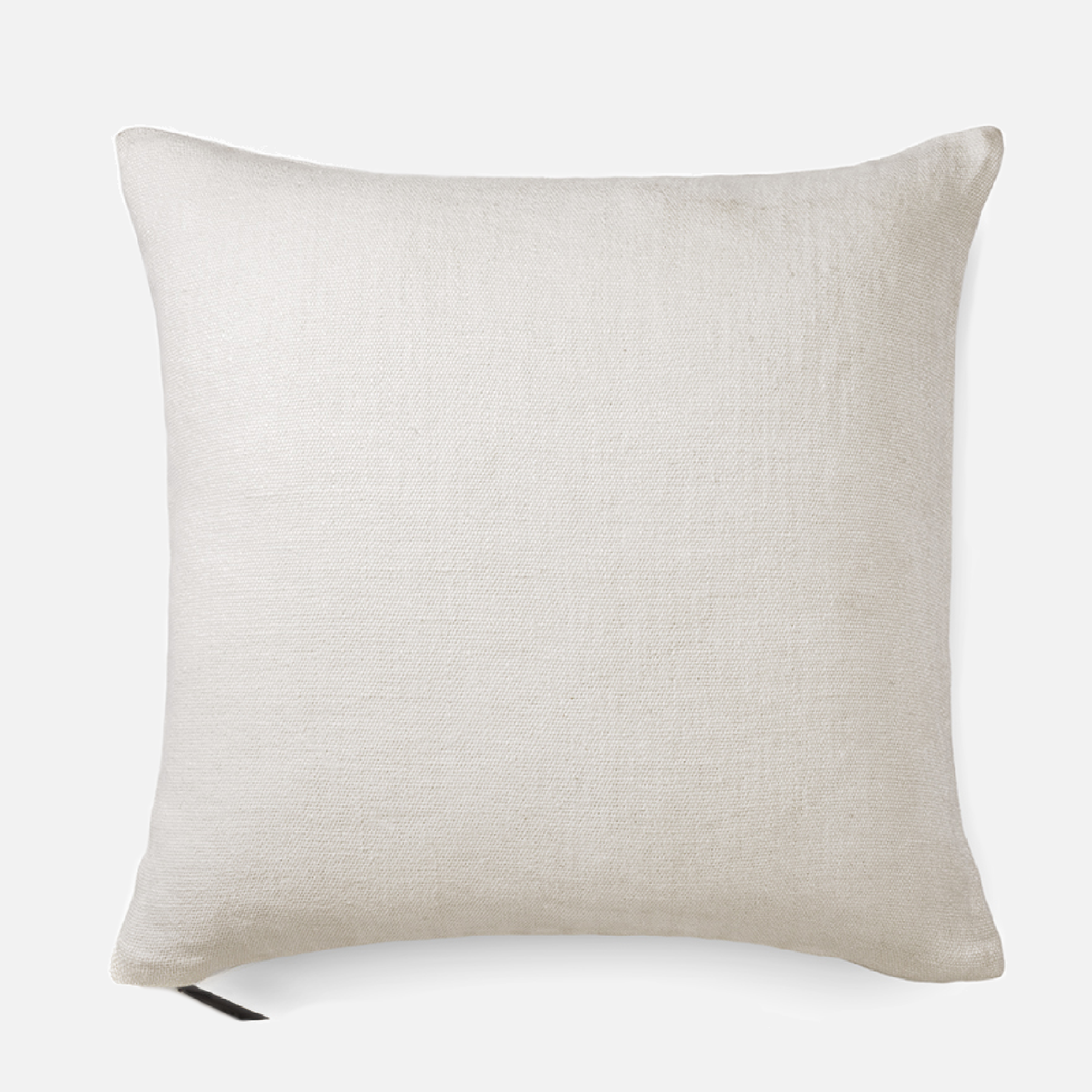 Ivory 100% linen cushion 51x51 cm with minimal plain texture for neutral interior styling