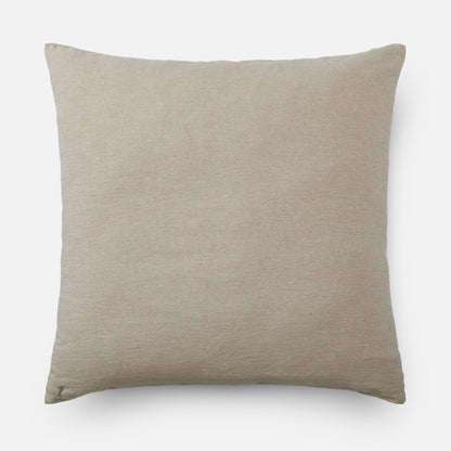 Neutral embroidered cushion with architectural pattern (back side of pillow)